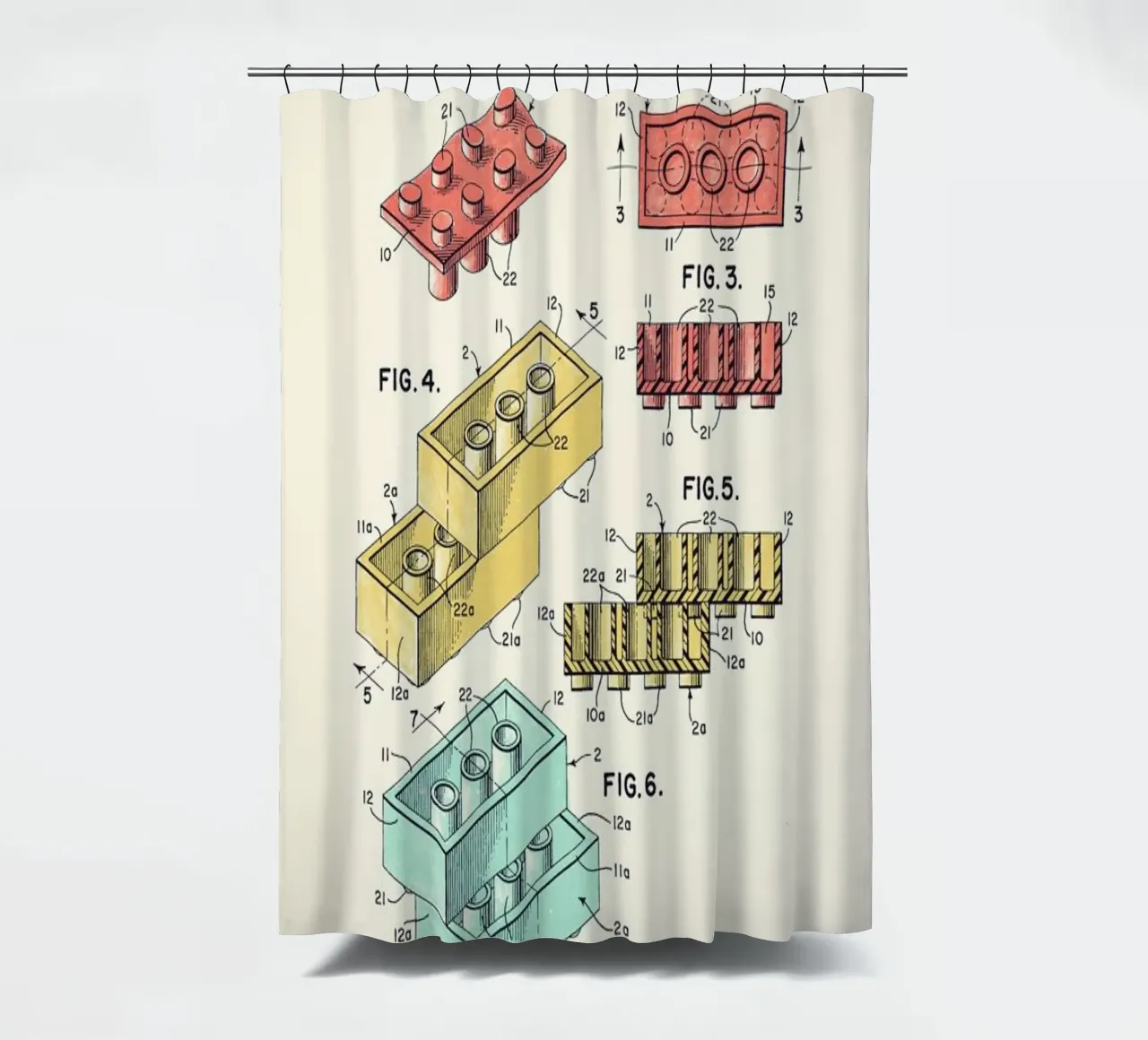 Lego PRINT Colors tenda da doccia da Florent Bodart