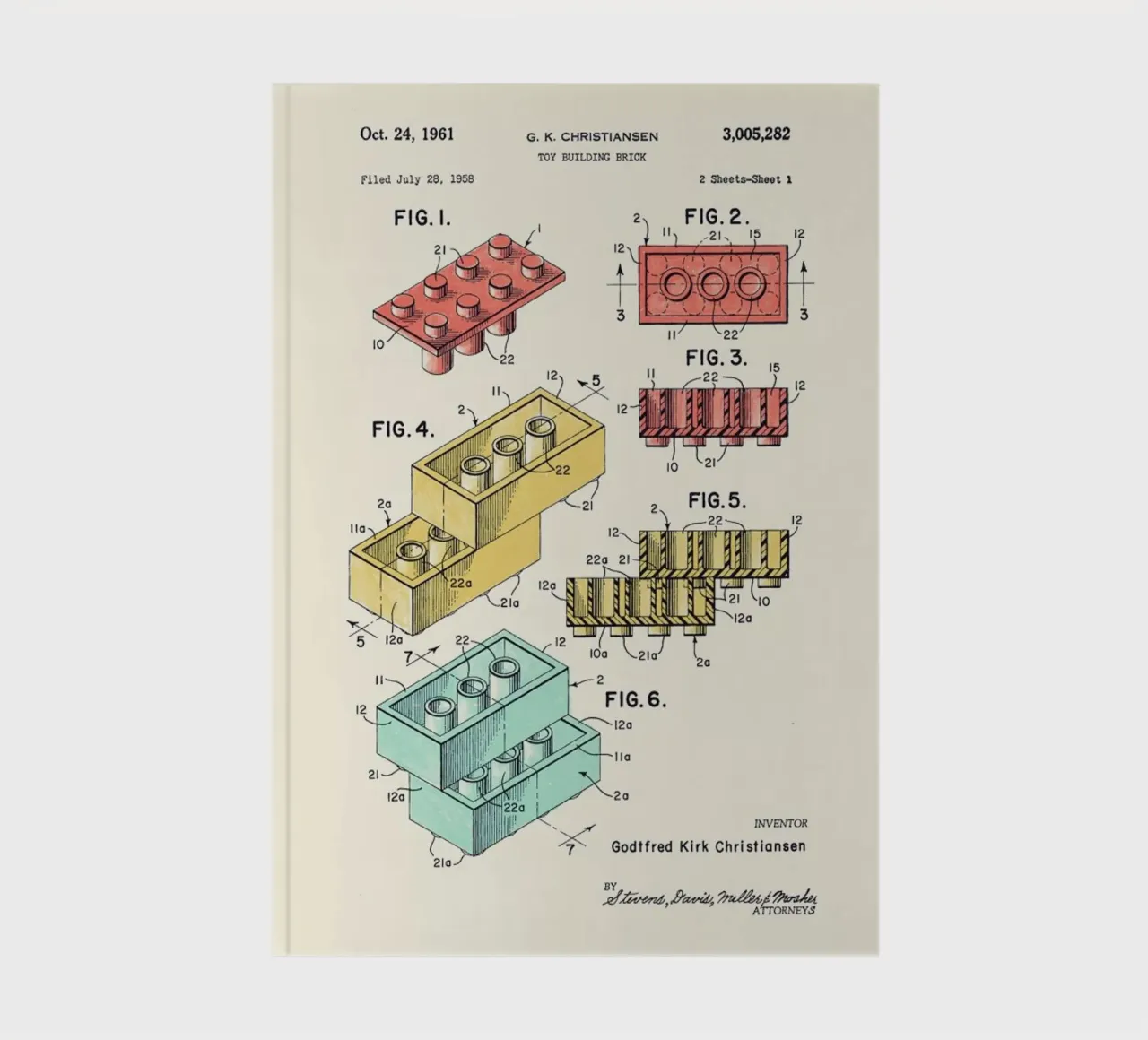 Lego PRINT Colors notebook by Florent Bodart