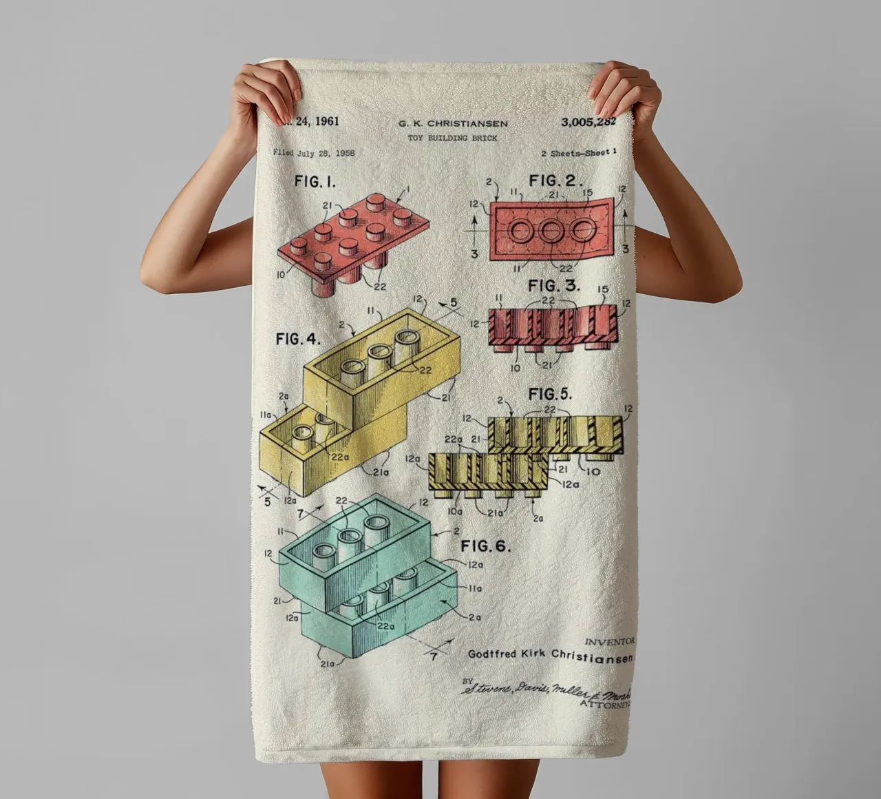 Lego PRINT Colors asciugamano da bagno da Florent Bodart