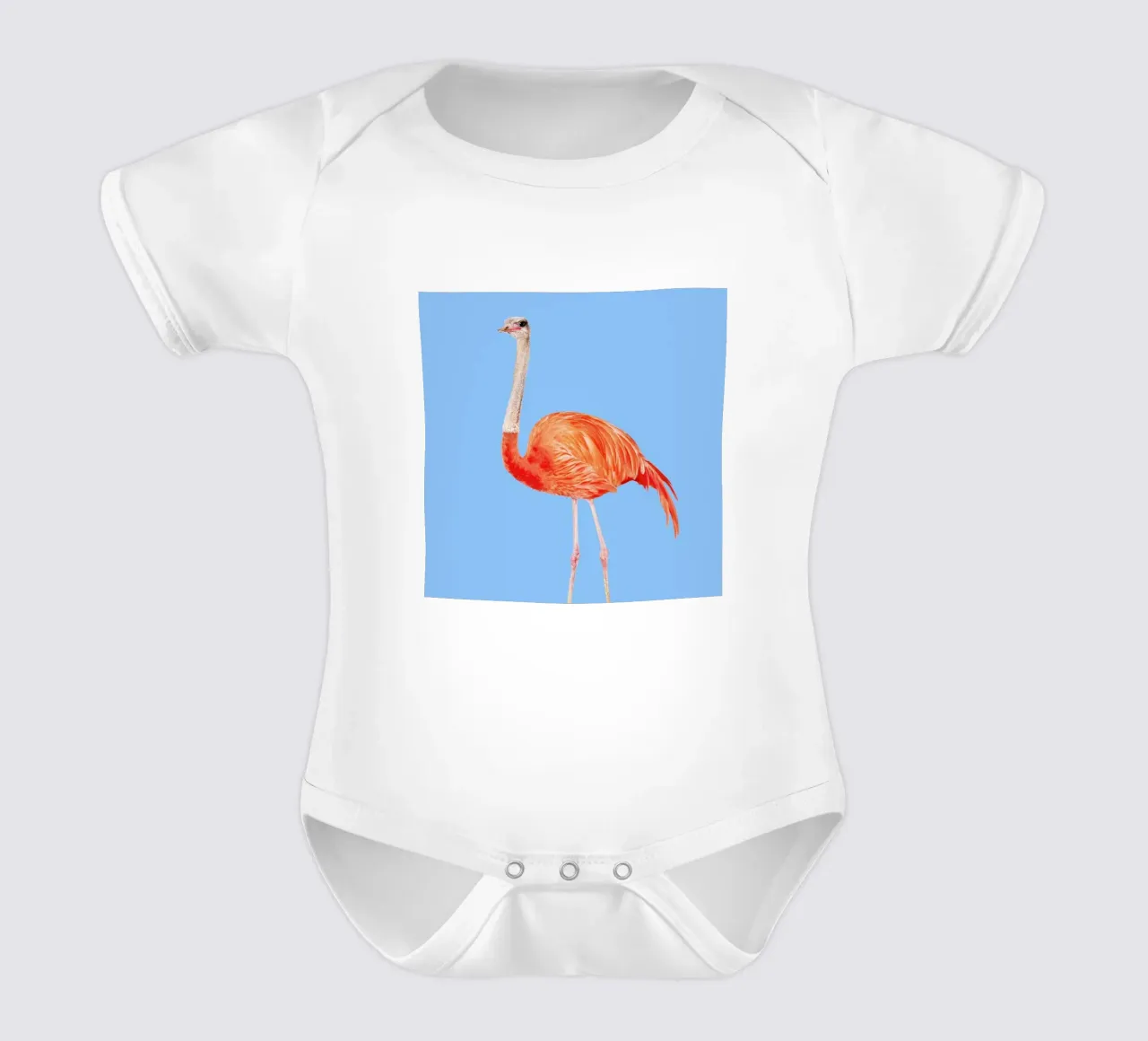 Flamingostrauss body neonato maniche corte da suckertom