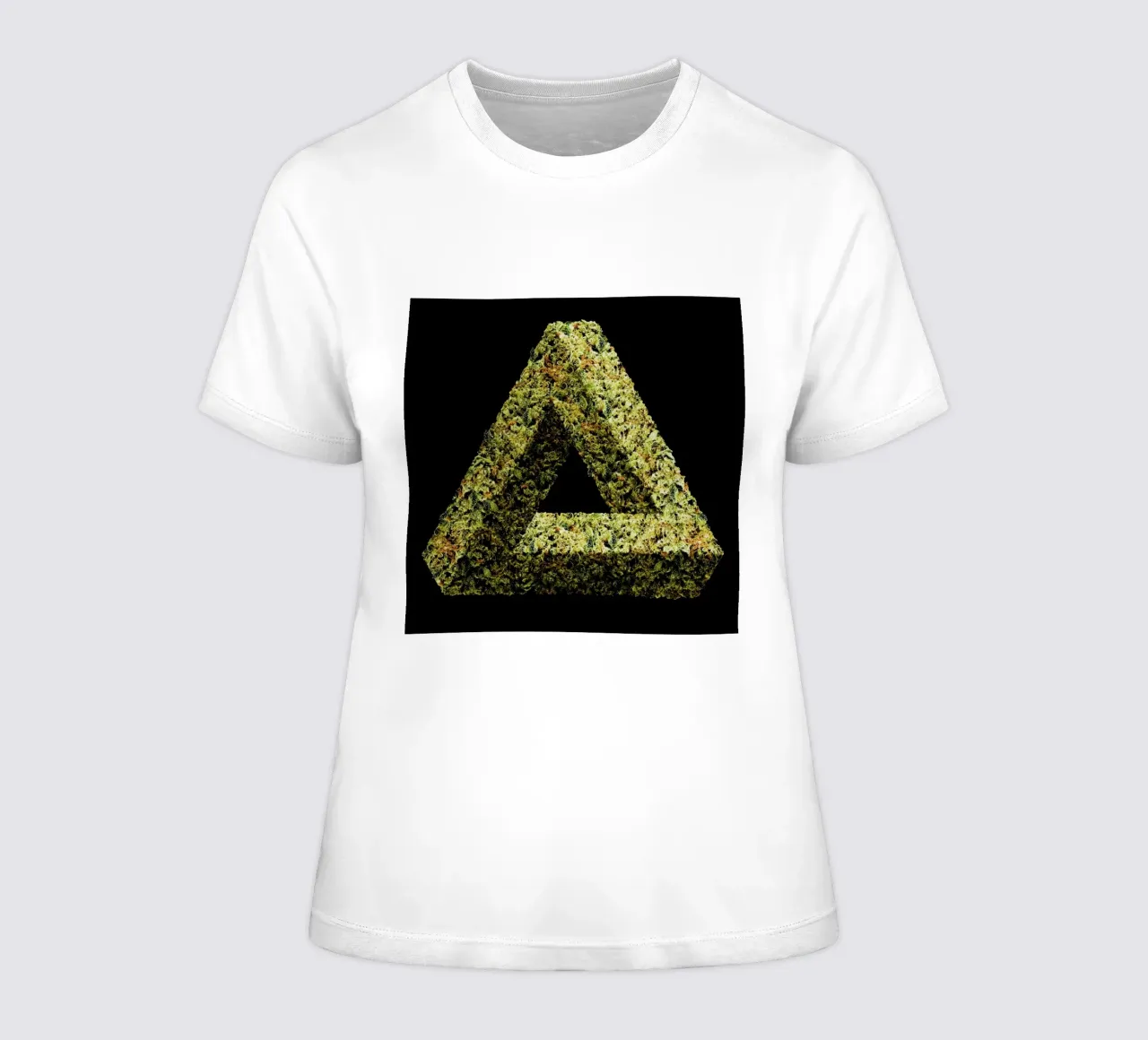 Weed Penrose Triangle women's fitted t-shirt by suckertom
