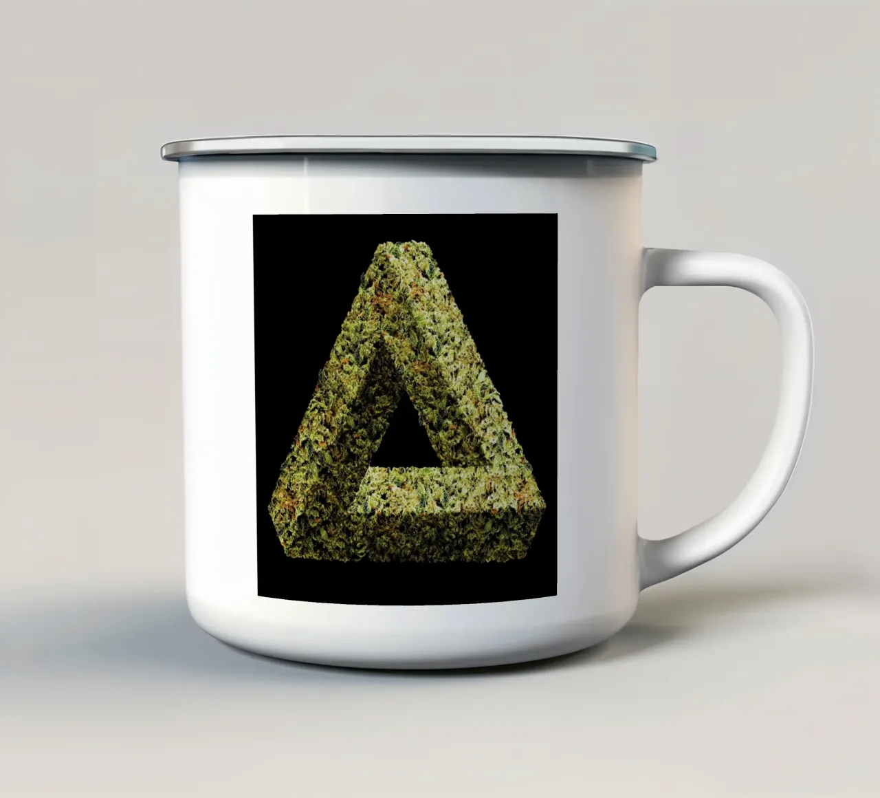 Weed Penrose Triangle tazza in smalto da suckertom