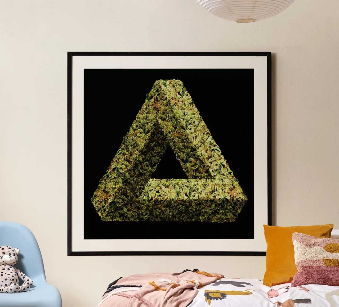 Weed Penrose Triangle poster con telaio in alluminio da suckertom