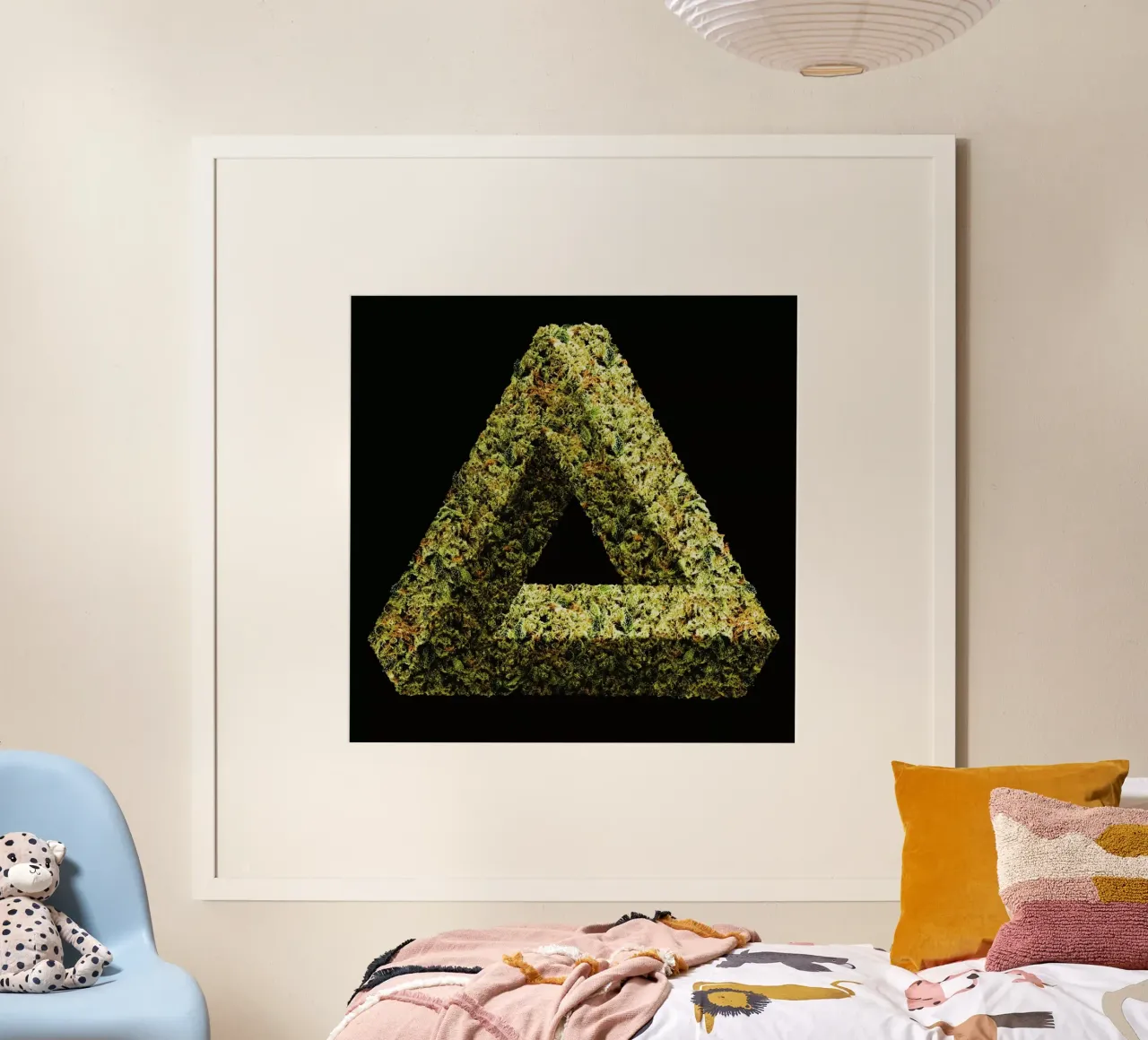 Weed Penrose Triangle poster con telaio in alluminio da suckertom