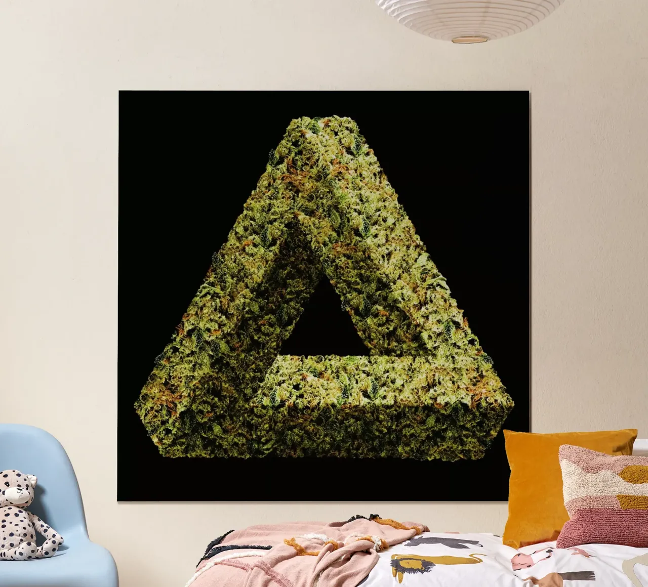Weed Penrose Triangle poster con telaio in alluminio da suckertom