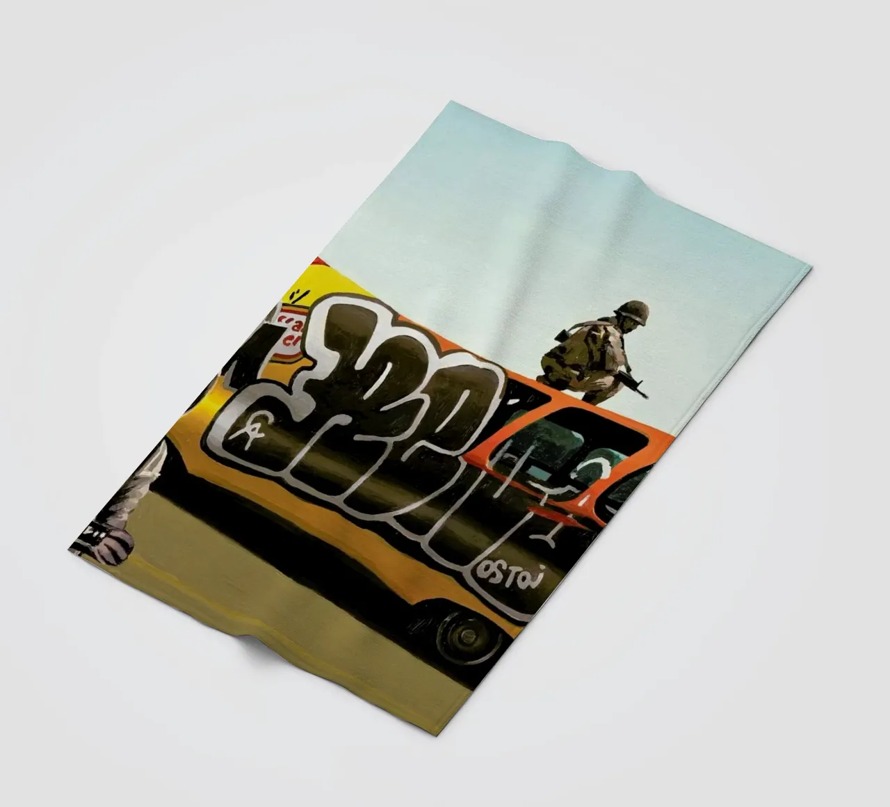 Wienermobile fleece blanket by Scott Listfield