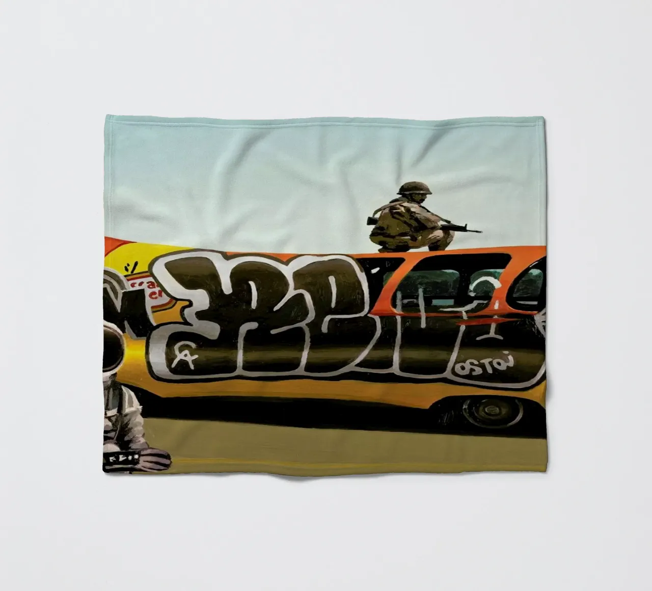 Wienermobile fleece blanket by Scott Listfield