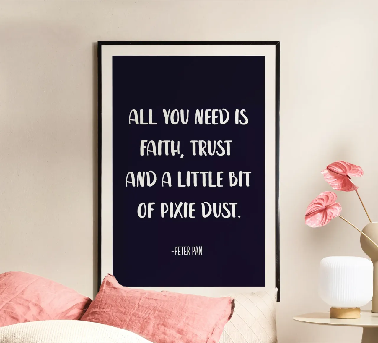 Pixie Dust poster con telaio in alluminio da Little Flourishes