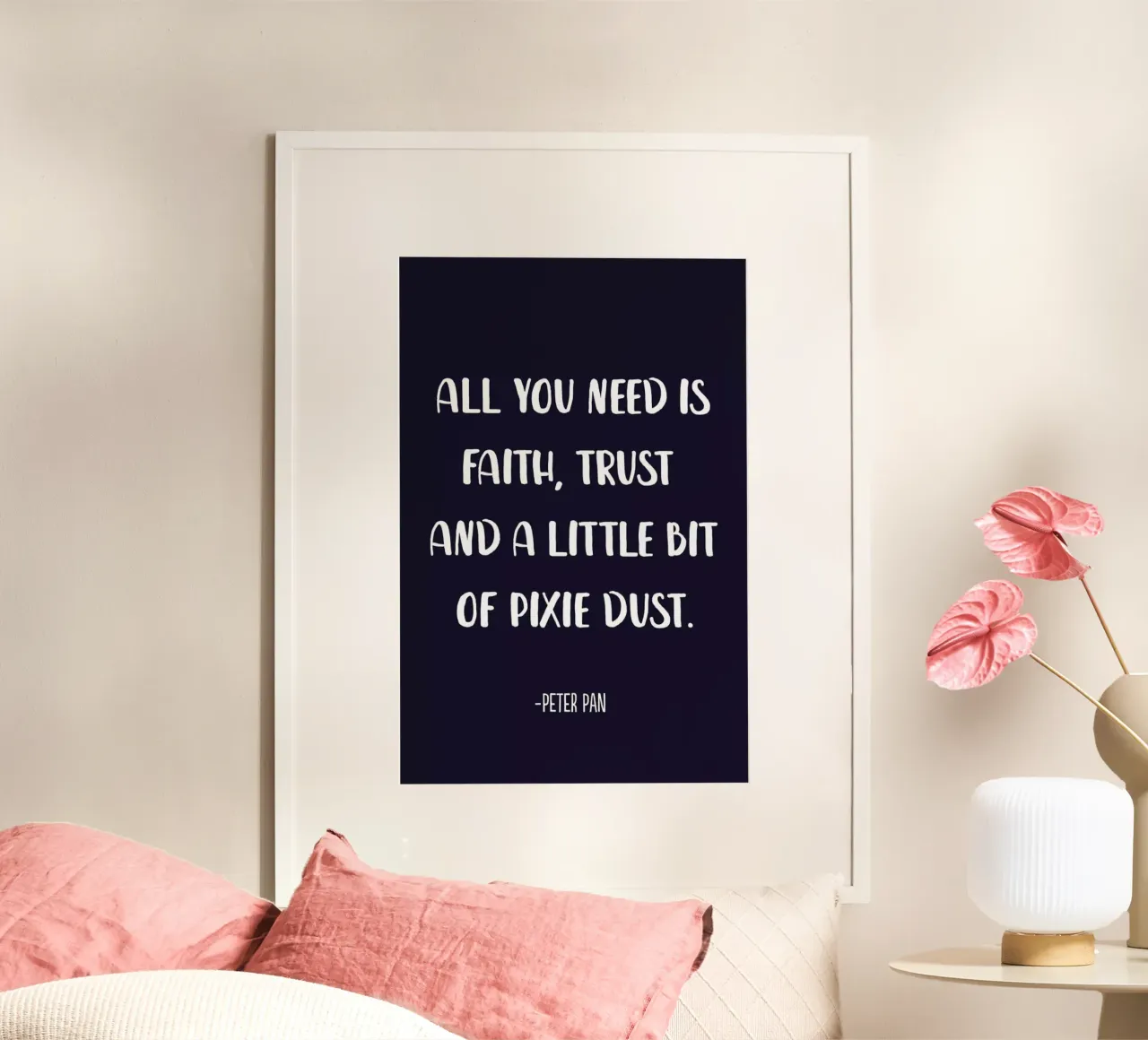 Pixie Dust poster con telaio in alluminio da Little Flourishes