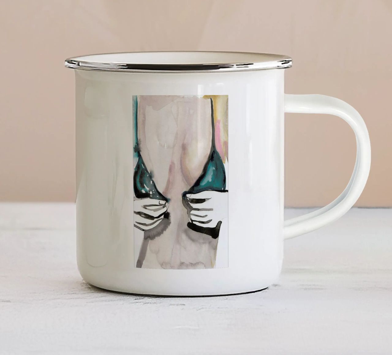 Lucky Spark tazza in smalto da Victoria Verbaan