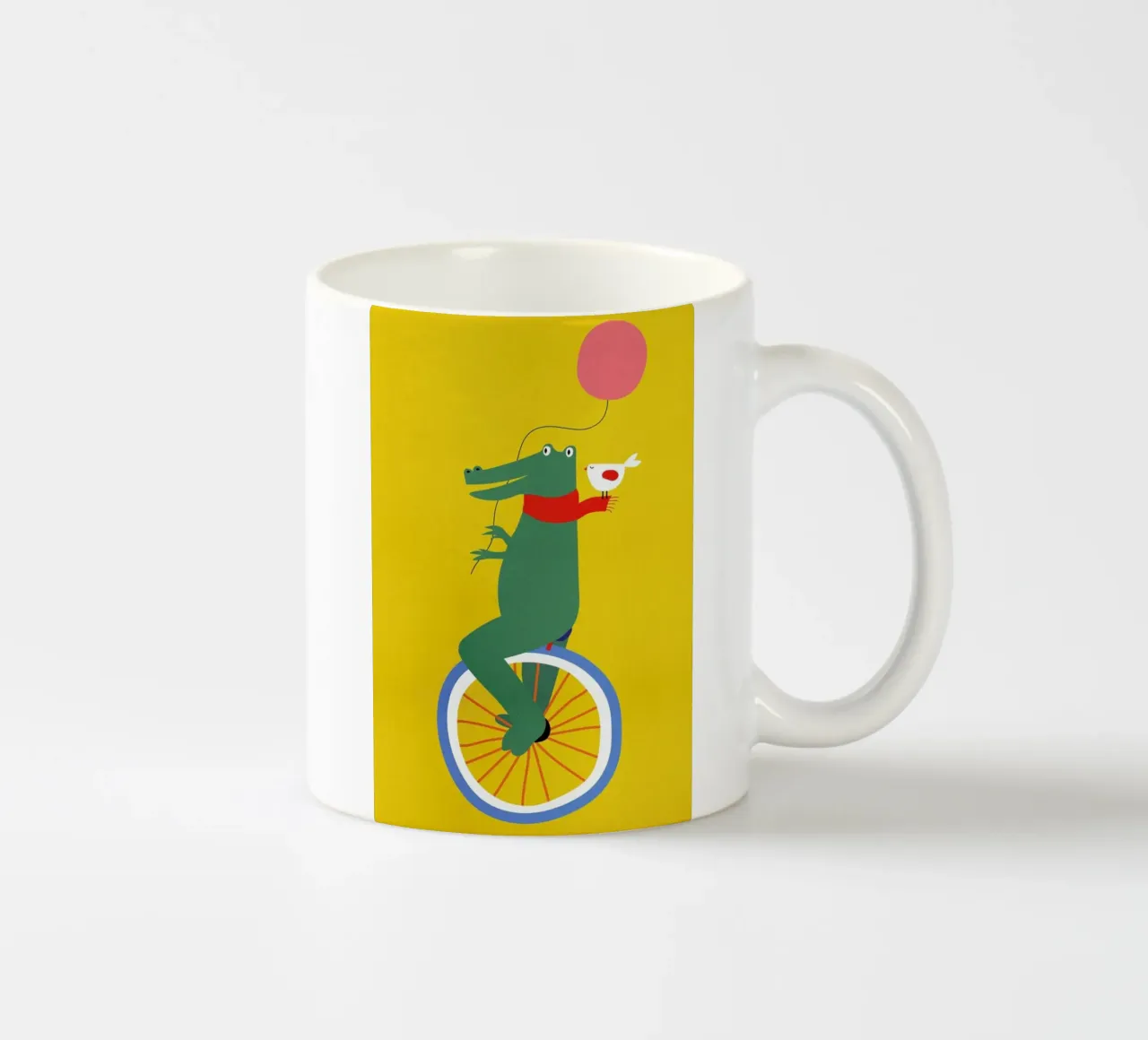 Unicycle Croc ceramic mug by Little Flourishes