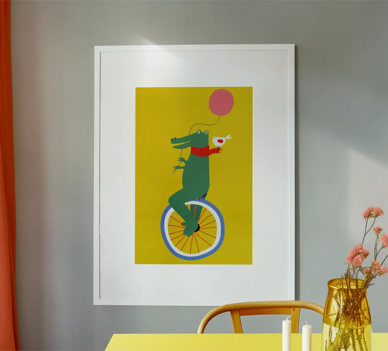 Unicycle Croc Poster von Little Flourishes