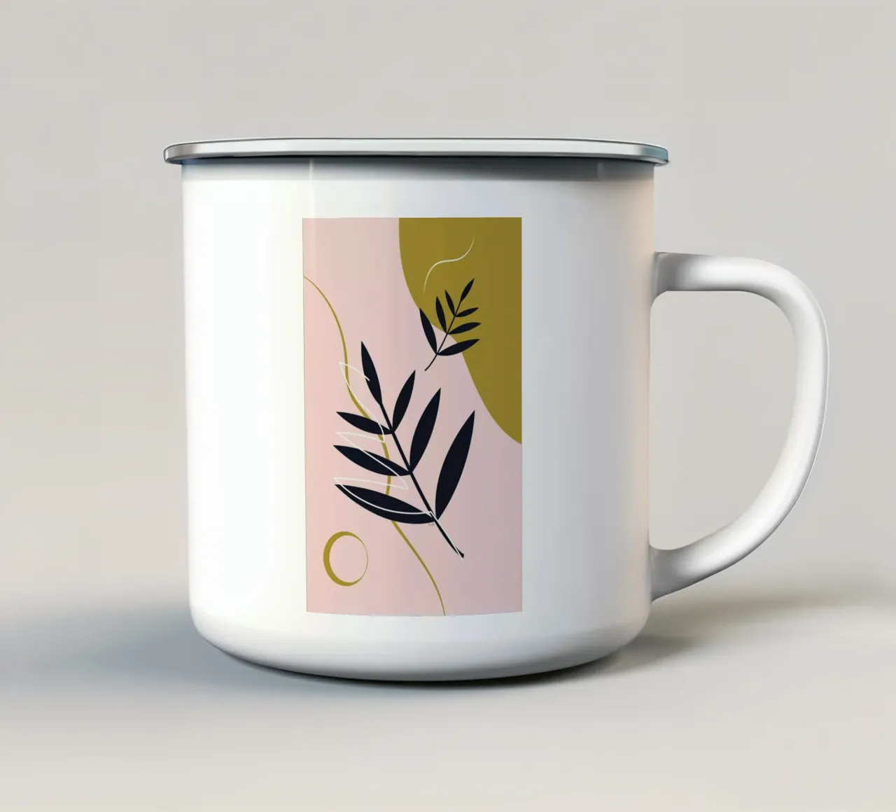 Falling Leaves tazza in smalto da Linda Gobeta