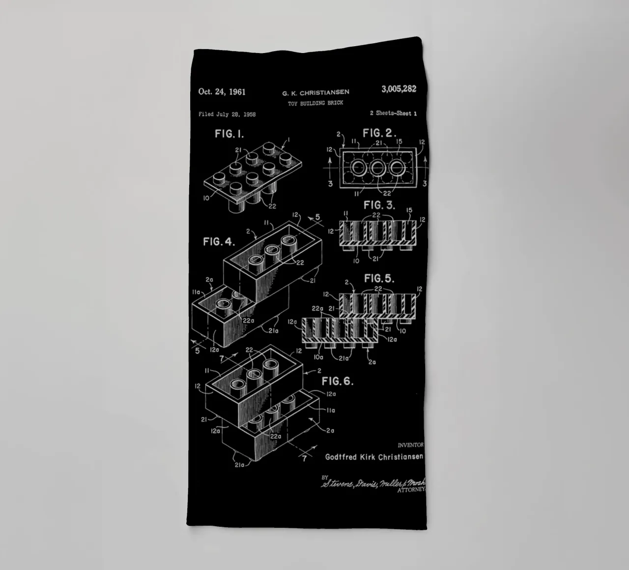 Lego PRINT WB asciugamano da bagno da Florent Bodart