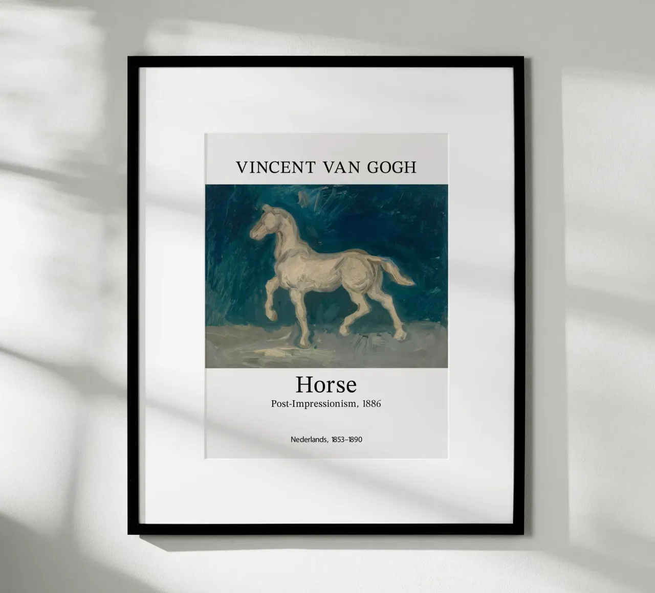 Vincent van Gogh, Pferd poster con telaio in alluminio da Carinaprint