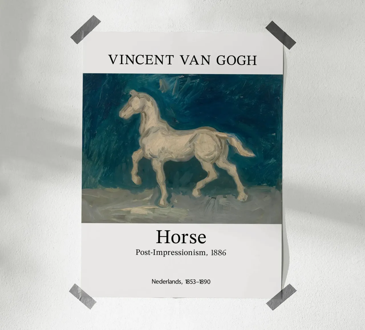 Vincent van Gogh, Pferd poster con telaio in alluminio da Carinaprint