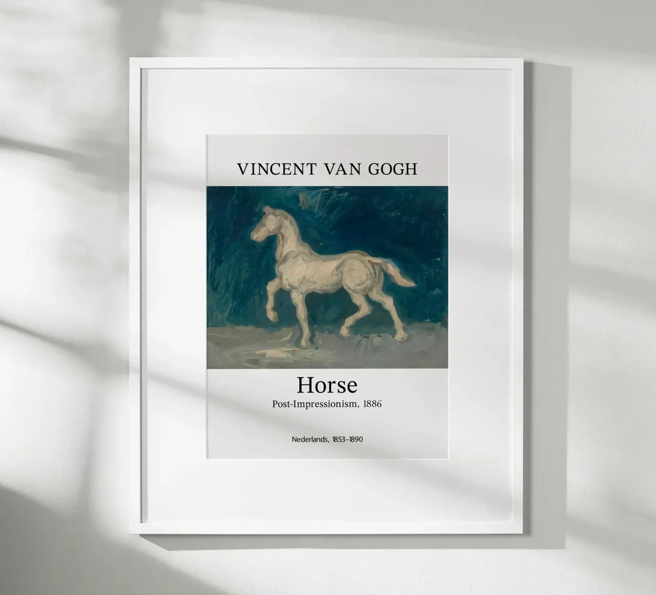 Vincent van Gogh, Pferd poster con telaio in alluminio da Carinaprint
