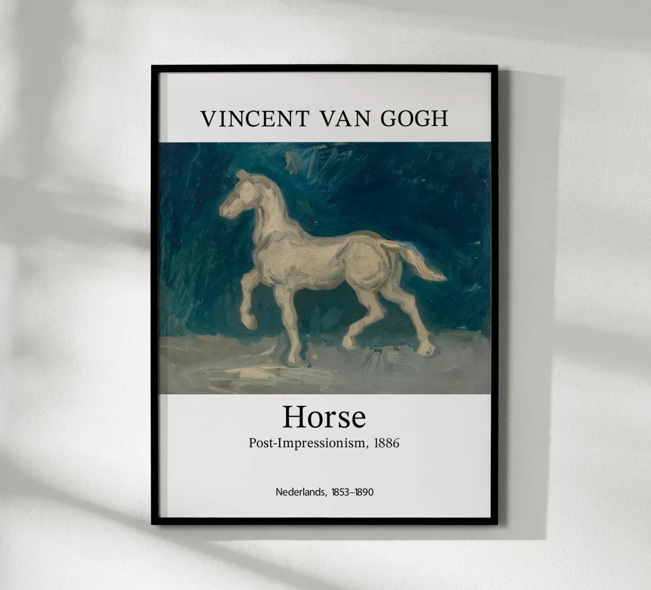 Vincent van Gogh, Pferd poster con telaio in alluminio da Carinaprint