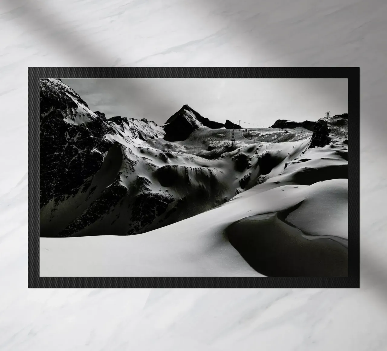 Mountains V doormat by Sebastian Hilgetag