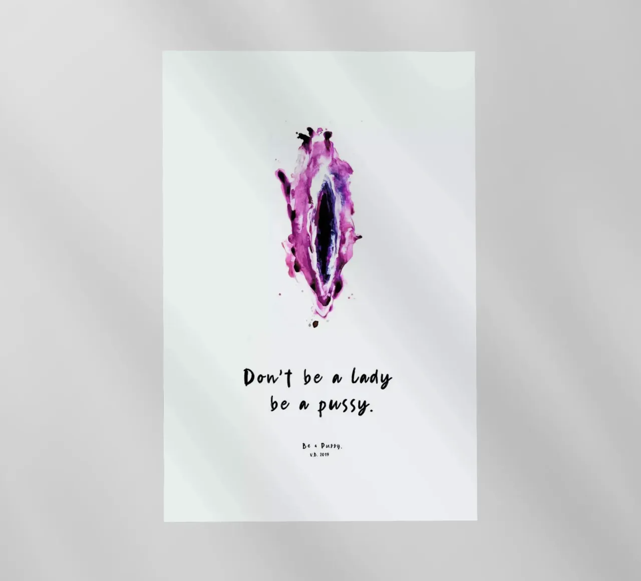 Vulva Painting Don't Be a Lady I pellicola backlit da Verena Bonath | 21st aesthetics