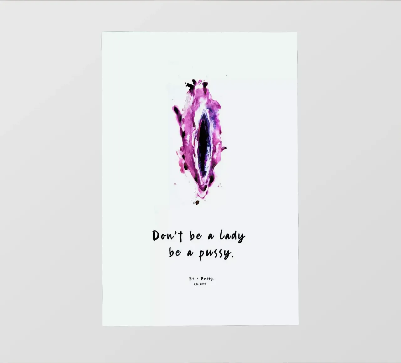 Vulva Painting Don't Be a Lady I pellicola backlit da Verena Bonath | 21st aesthetics