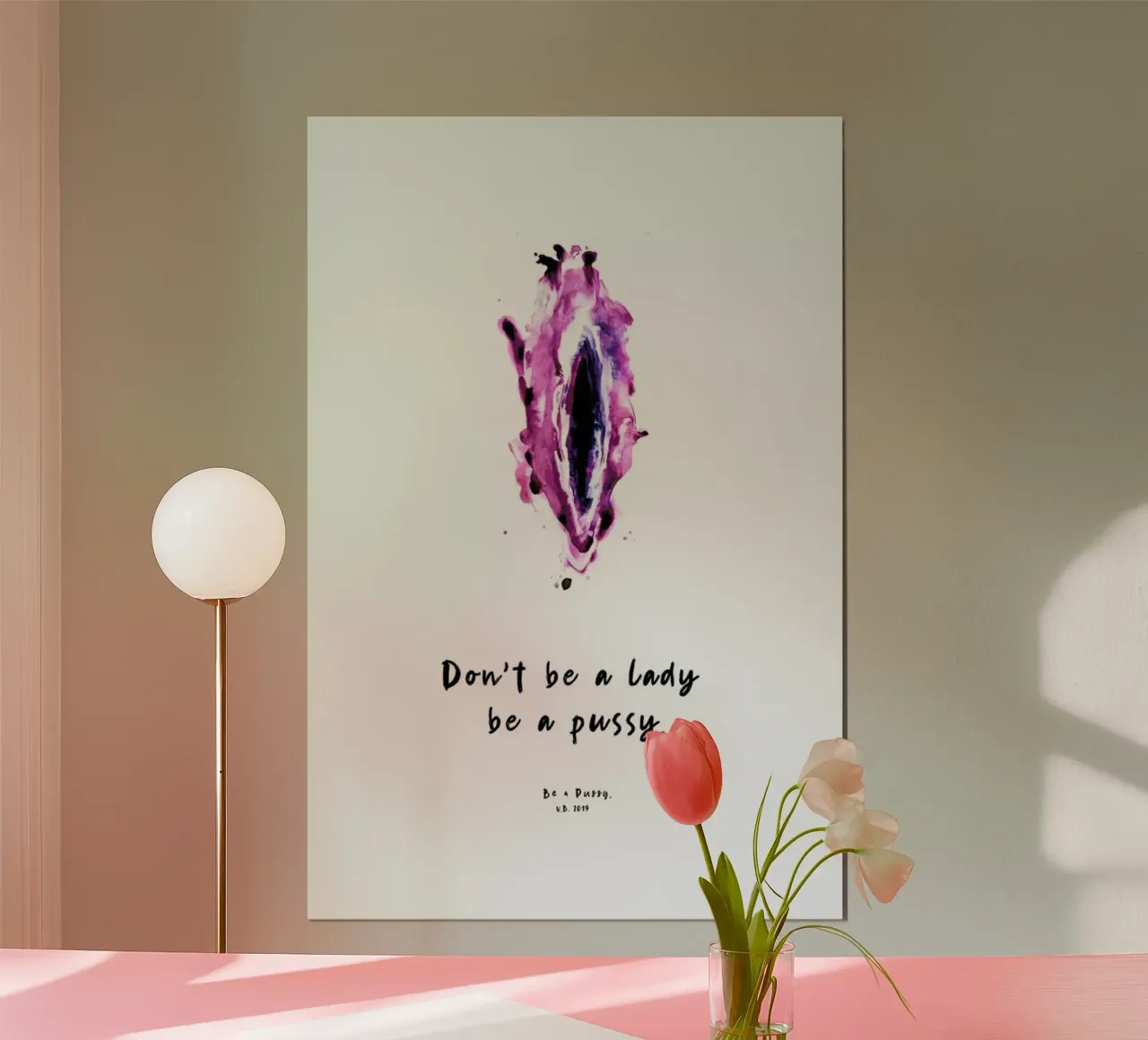 Vulva Painting Don't Be a Lady I carta hahnemühle da Verena Bonath | 21st aesthetics