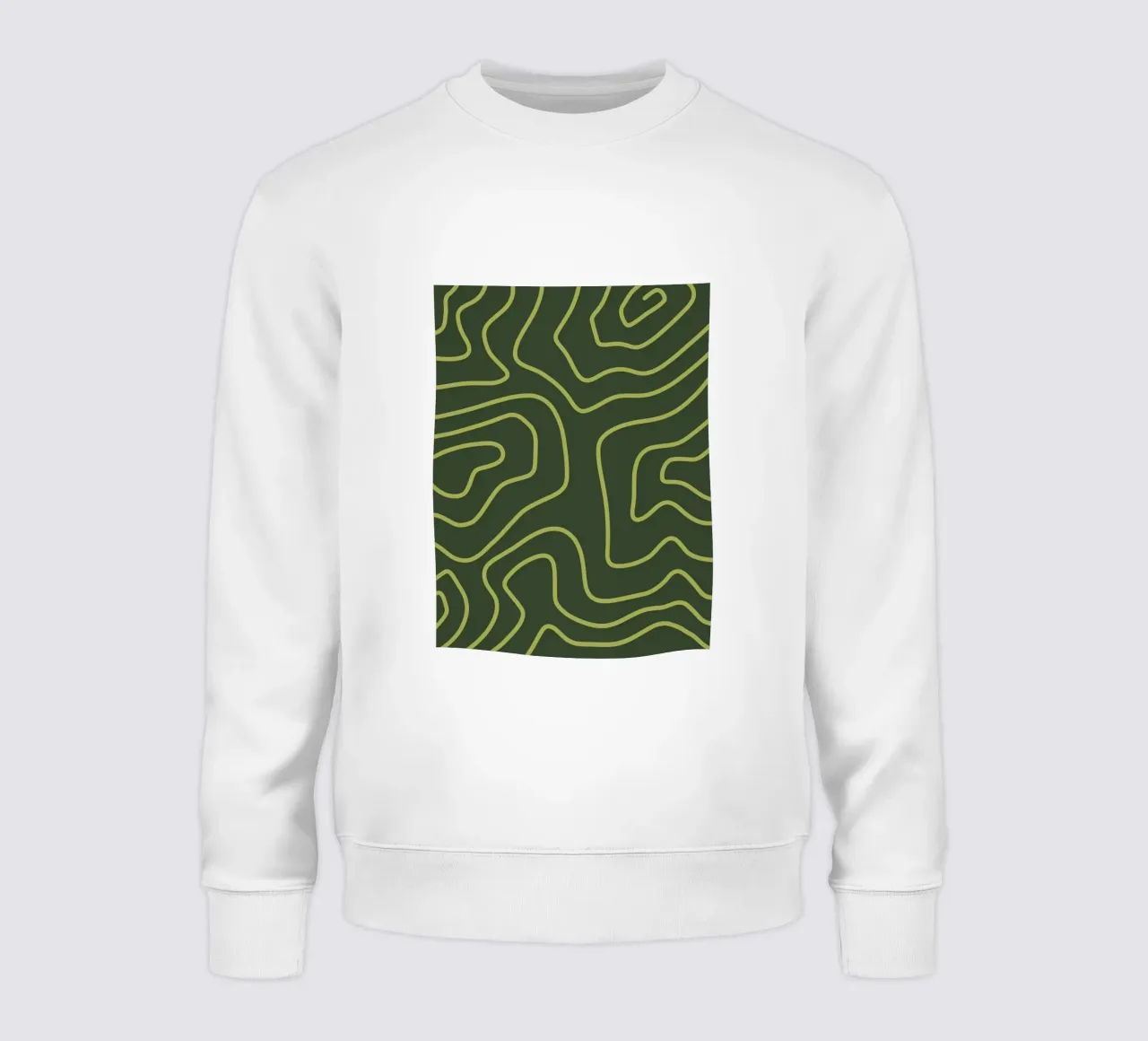 Minimalistische groene lijnen sweatshirt van MODERN NUANCE