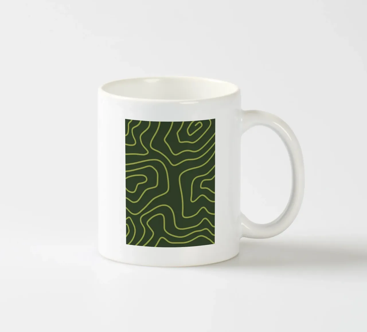 Linee verdi minimaliste tazza in ceramica da MODERN NUANCE