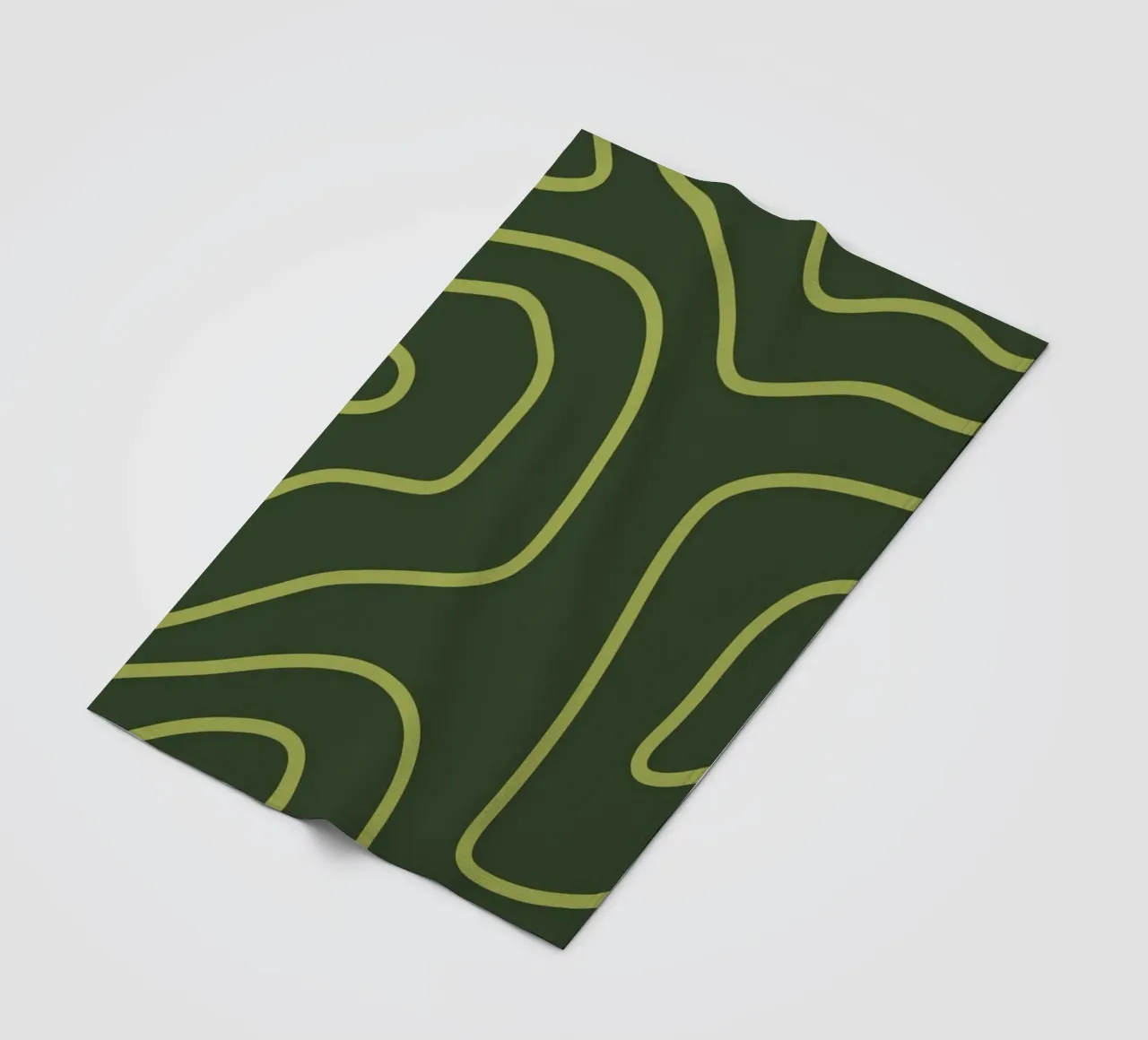 Linee verdi minimaliste coperta in pile da MODERN NUANCE