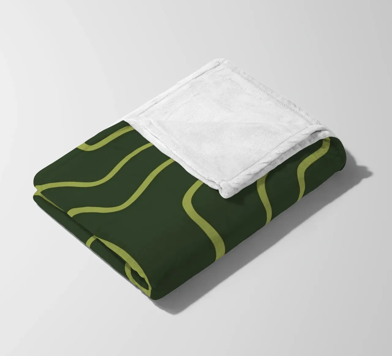 Linee verdi minimaliste coperta in pile da MODERN NUANCE