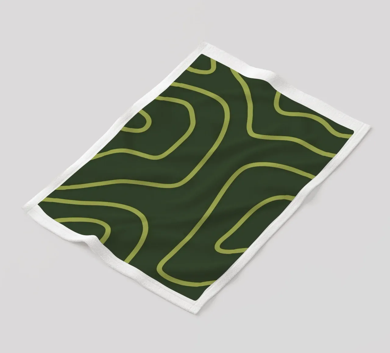Linee verdi minimaliste coperta in pile da MODERN NUANCE