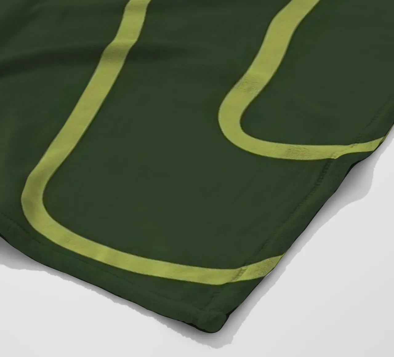 Linee verdi minimaliste coperta in pile da MODERN NUANCE