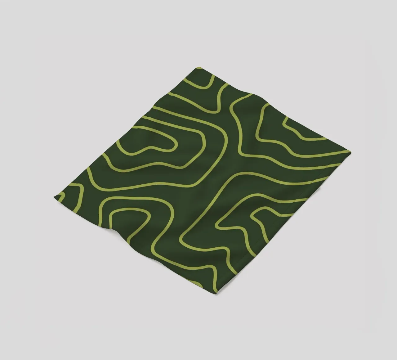 Linee verdi minimaliste coperta in pile da MODERN NUANCE