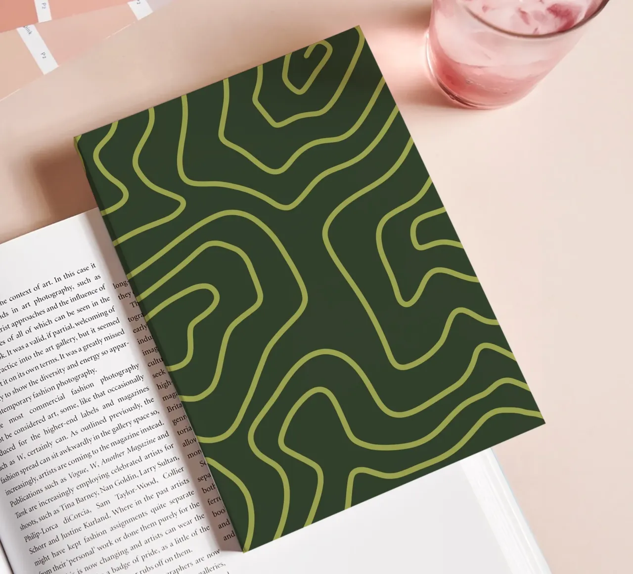 Minimalist Green Lines notebook by MODERN NUANCE