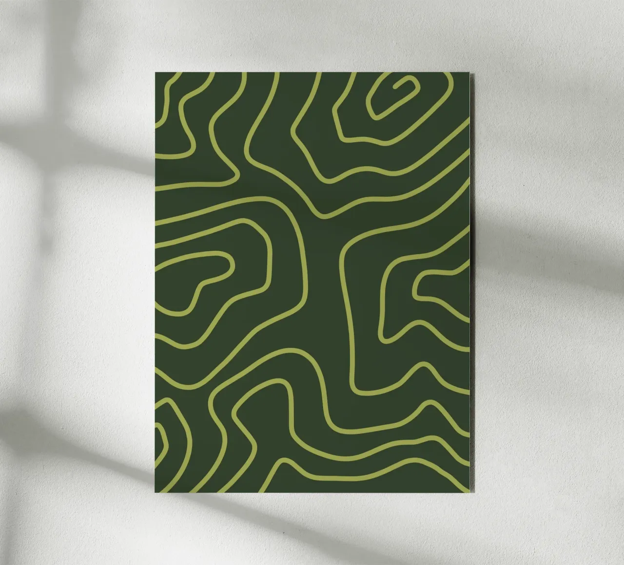 Linee verdi minimaliste alluminio dibond da MODERN NUANCE