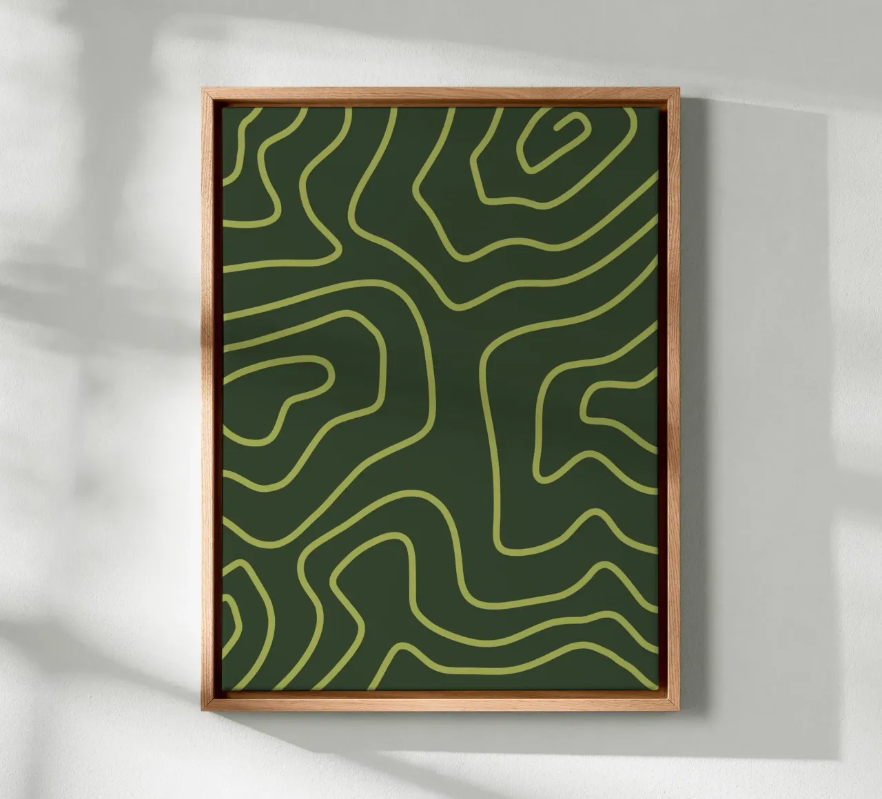 Minimalist Green Lines canvas by MODERN NUANCE