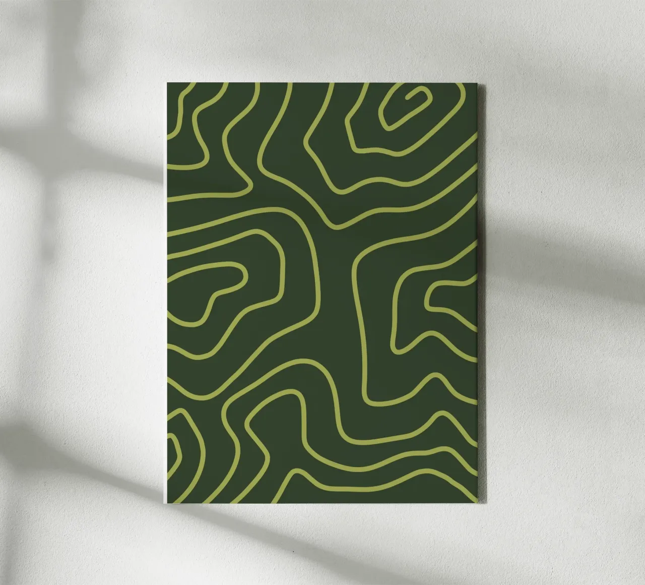 Minimalist Green Lines canvas by MODERN NUANCE