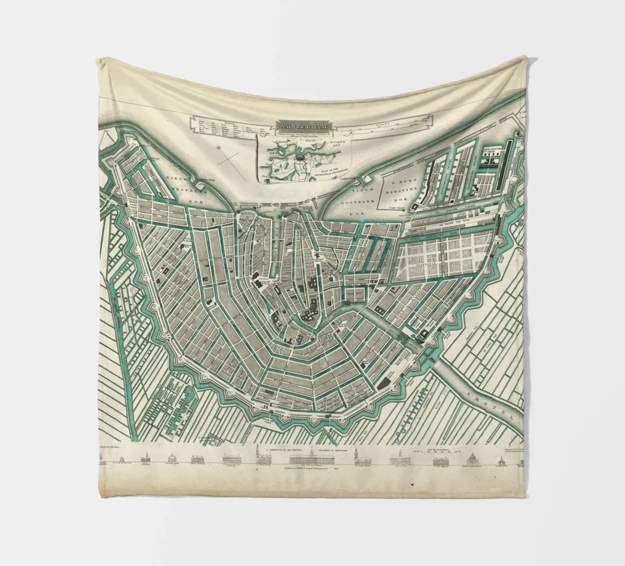 Amsterdam, The Netherlands, 1683 coperta in pile da Artokoloro Quint Lox Ltd