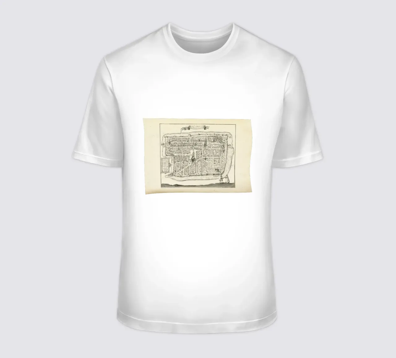 Deft, The Netherlands,Hogenberg, 1729 t-shirt da Artokoloro Quint Lox Ltd
