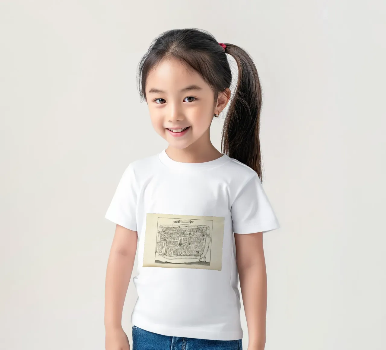 Deft, The Netherlands,Hogenberg, 1729 t-shirt bambini da Artokoloro Quint Lox Ltd