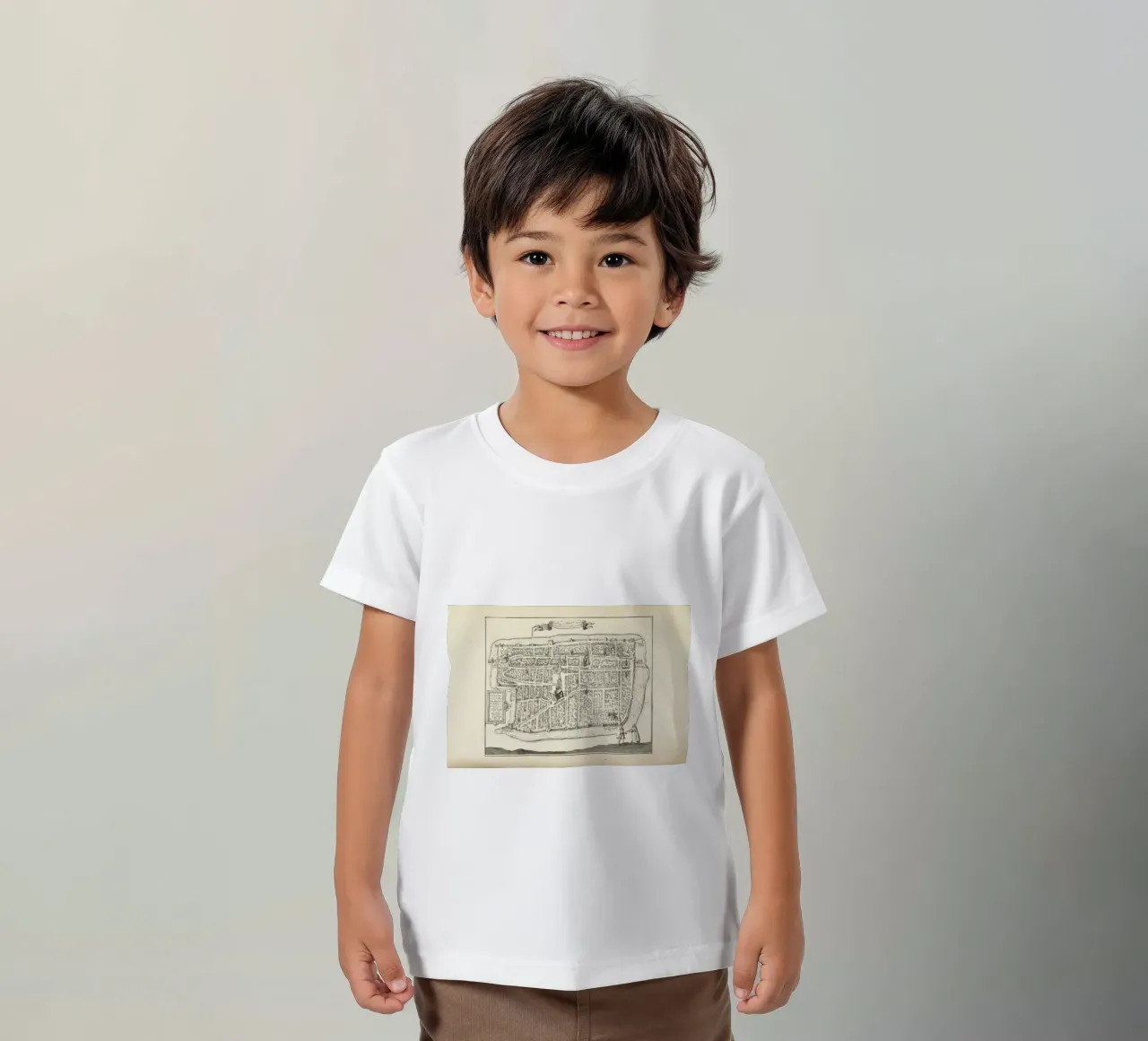 Deft, The Netherlands,Hogenberg, 1729 t-shirt bambini da Artokoloro Quint Lox Ltd
