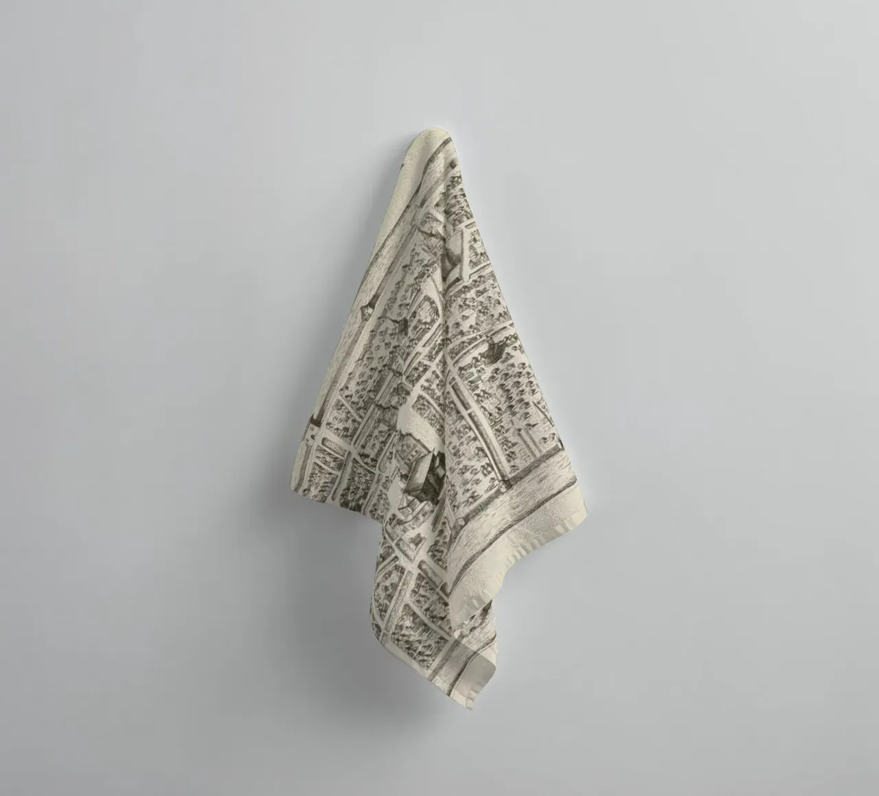 Deft, The Netherlands,Hogenberg, 1729 asciugamano da bagno da Artokoloro Quint Lox Ltd