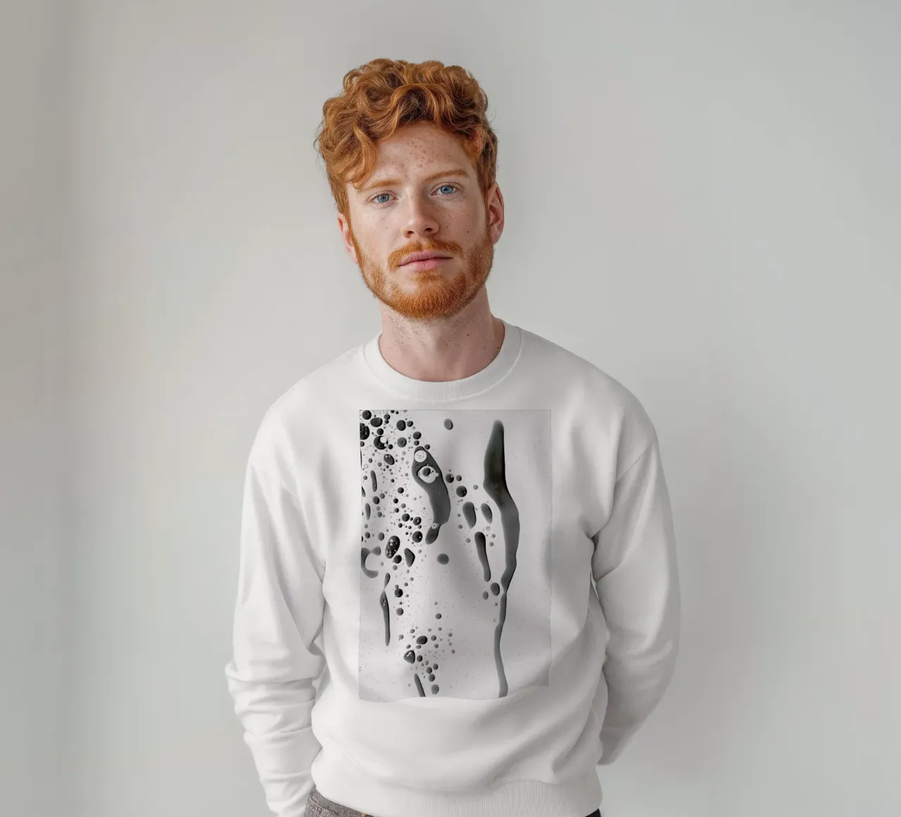 Abstract Color Confetti - Grey Black felpa da Studio Nahili