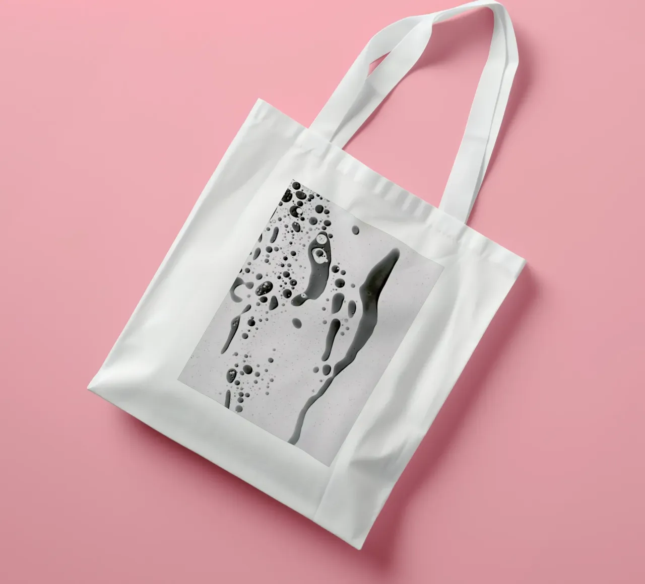 Abstract Color Confetti - Grey Black borsa in juta da Studio Nahili