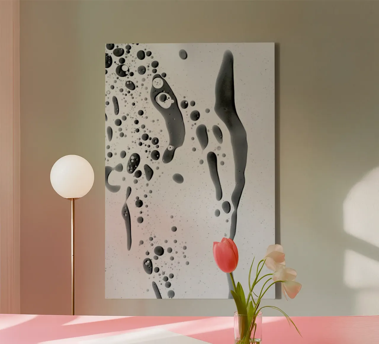 Abstract Color Confetti - Grey Black lienzo de Studio Nahili