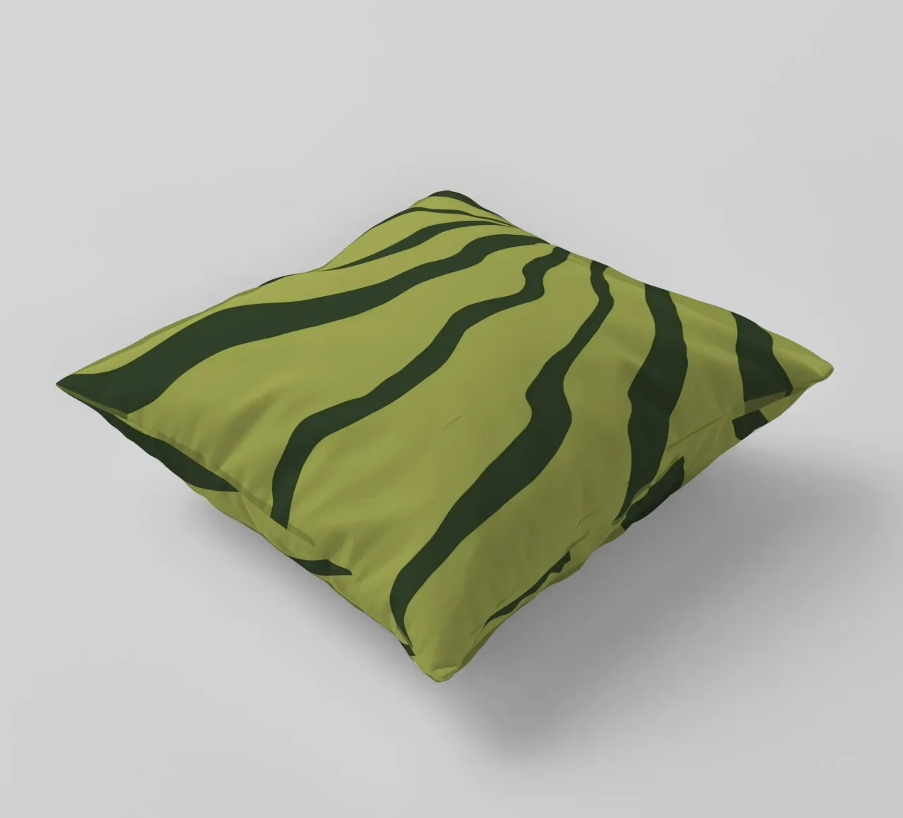 Minimalist Green Motif decorative cushion by MODERN NUANCE