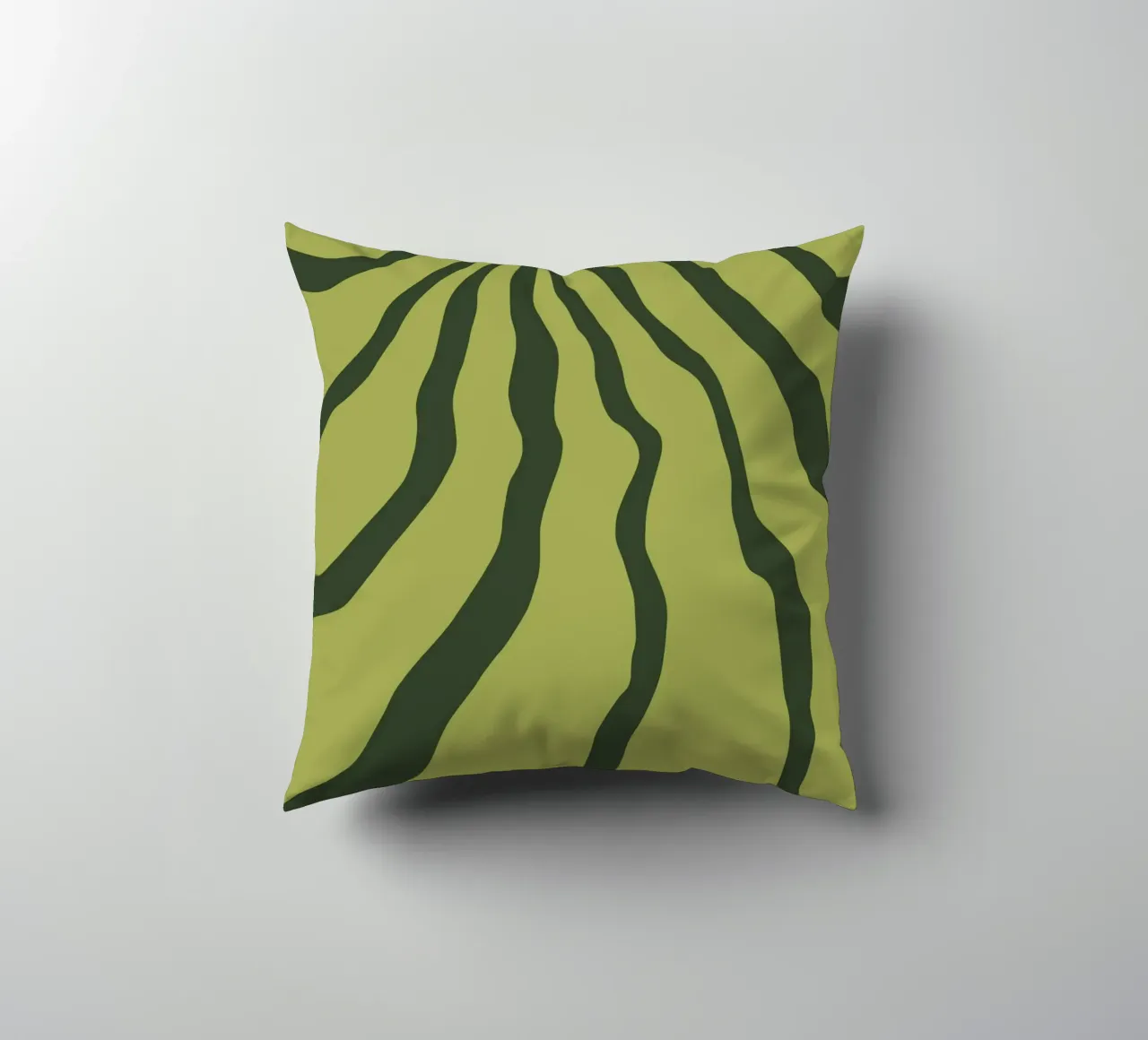 Minimalist Green Motif decorative cushion by MODERN NUANCE
