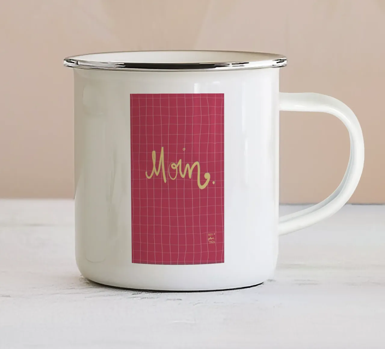 Moin. Emaille Tasse von Beeeplan