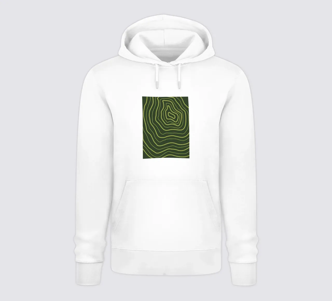 Linea verde minimalista felpa con cappuccio da MODERN NUANCE