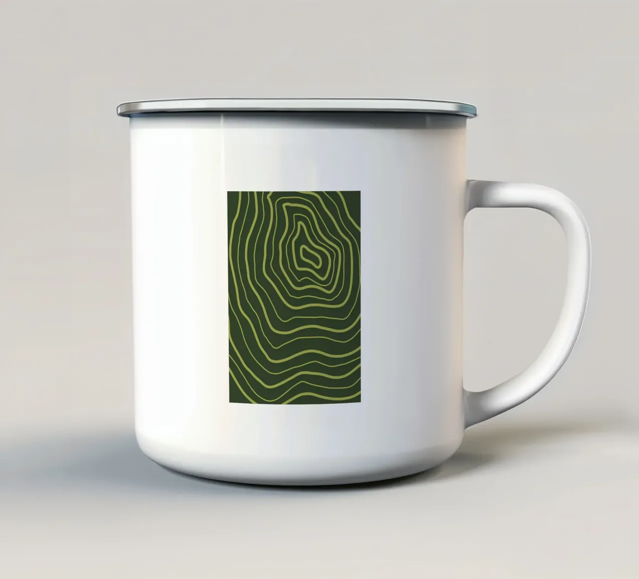 Linea verde minimalista tazza in smalto da MODERN NUANCE